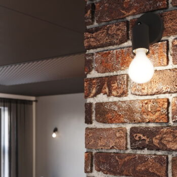 Čierne nástenné svietidlo ø 6 cm Brando – Nice Lamps - Image 4