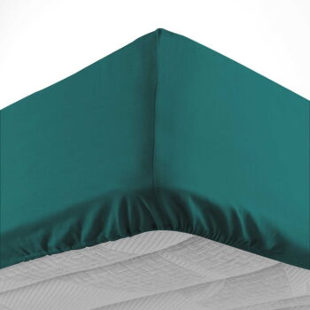 Tmavozelená napínacia bavlnená plachta 160x200 cm Lina – douceur d'intérieur – Obrázok 4