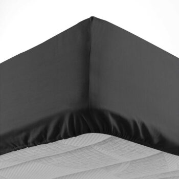 Čierna napínacia bavlnená plachta 180x200 cm Lina – douceur d'intérieur - Image 4
