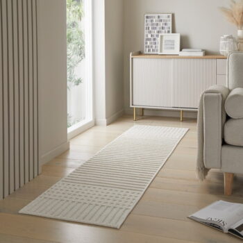 Biely umývateľný behúň zo ženilky 60x240 cm Elton – Flair Rugs – Obrázok 3