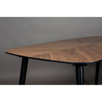Jedálenský stôl s doskou v dekore orechového dreva 90x165 cm Clover – Dutchbone - Image 4