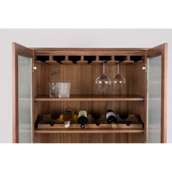 Vinotéka v dekore orecha v prírodnej farbe počet fliaš 20, 88,5x180,5 cm Trabis – Zuiver – Obrázok 5