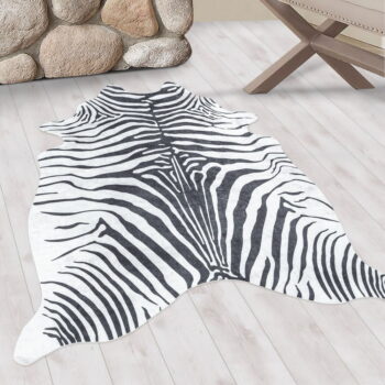Čierno-biela syntetická koža 100x135 cm Etosha – Ayyildiz Carpets - Image 2
