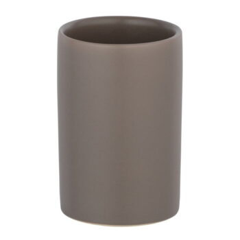 Hnedý keramický pohárik na zubné kefky Wenko Polaris – Obrázok 3