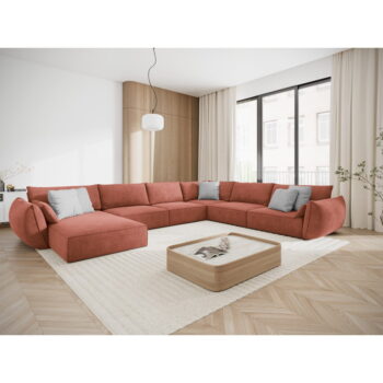 Červená rohová pohovka (pravý roh) Vanda - Mazzini Sofas - Image 5