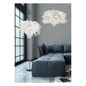 Biele závesné svietidlo s pierkami Trio Pendant Leavy, výška 150 cm - Image 2
