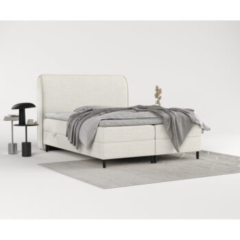 Krémovobiela boxspring posteľ s úložným priestorom 200x200 cm Melba – Maison de Rêve - Image 9