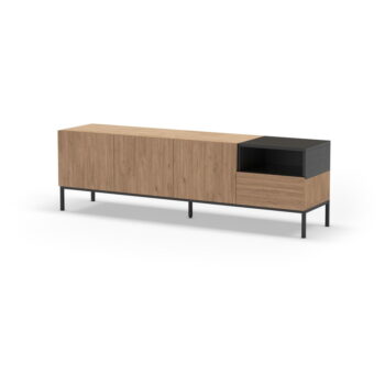 TV stolík v prírodnej farbe 180x55 cm Cailin – Marckeric - Image 3