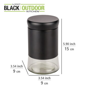Sklenená dóza na potraviny Black Outdoor Kitchen Boga – Wenko - Image 4