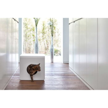 Biely mačací záchod 41x54,5 cm Sito White – MiaCara – Obrázok 4