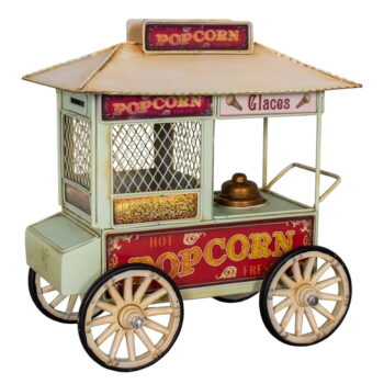 Kovová drobná dekorácia Popcorn Cart - Antic Line