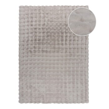 Svetlosivá syntetická kožušina 80x150 cm Waffle Faux Fur – Flair Rugs