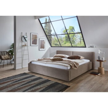 Svetlohnedá dvojlôžková posteľ 200x200 cm Cube – Meise Möbel - Image 5