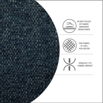Tmavomodrá boxspring posteľ s úložným priestorom 200x200 cm Araya – Maison de Rêve - Image 3