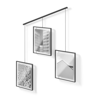 Čierne kovové rámčeky na stenu v súprave 3 ks 73x82 cm Exhibit – Umbra – Obrázok 7