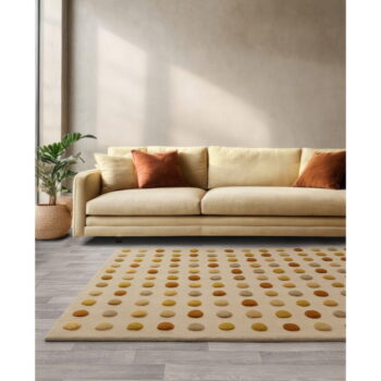 Žltý ručne tkaný vlnený koberec 160x230 cm Dotty – Asiatic Carpets – Obrázok 3
