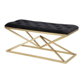 Lavica v čierno-zlatej farbe Mauro Ferretti Piramid, 100 × 40 cm - Image 9