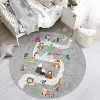 Sivý detský koberec ø 80 cm Comfort – Mila Home - Image 6