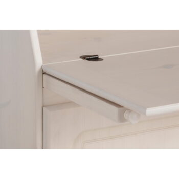 Biela vysoká komoda z borovicového dreva s písacím stolom 107x39 cm Mette – Støraa - Image 3