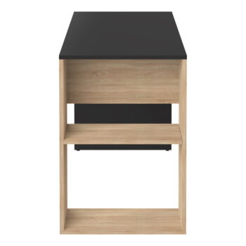 Čierny pracovný stôl v dekore duba 114x50 cm Yale - TemaHome - Image 5