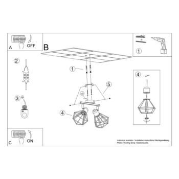 Biele stropné svietidlo ø 10 cm Varpu – Nice Lamps - Image 6