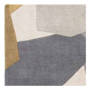 Ručne tkaný koberec z recyklovaných vlákien v okrovo žltej a sivej farbe 120x170 cm Rómy – Asiatic Carpets - Image 3