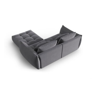 Tmavosivá rohová pohovka z textílie bouclé (variabilný roh) Bloom – Micadoni Home - Image 4