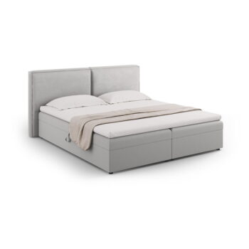 Svetlosivá boxspring posteľ s úložným priestorom 180x200 cm Arendal – Cosmopolitan Design - Image 2