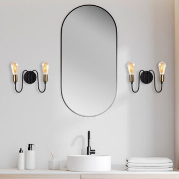 Čierne nástenné svietidlo Firat – Opviq lights - Image 2