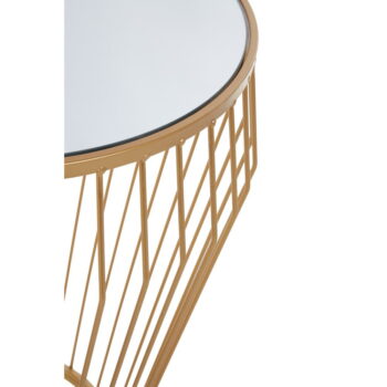 Okrúhly odkladací stolík so sklenenou doskou ø 45 cm Avantis – Premier Housewares – Obrázok 4