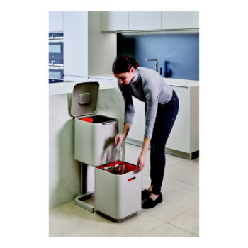 Krémovobiely kôš na triedený odpad Joseph Joseph Totem Compact, 40 l - Image 11