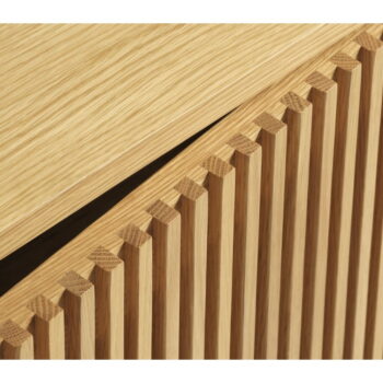 Nízka komoda v dekore duba v prírodnej farbe 143x70 cm Tiber – Unique Furniture – Obrázok 6