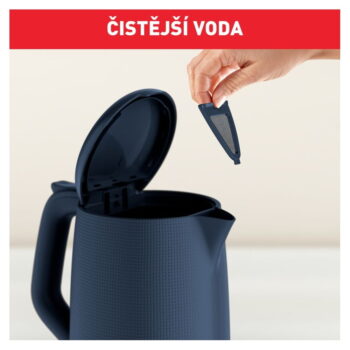 Tmavomodrá plastová rýchlovarná kanvica 1,7 l KO2M0410 – Tefal - Image 4