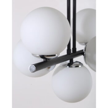 Biele/čierne stropné svietidlo so skleneným tienidlom ø 15 cm Sail – Squid Lighting - Image 5