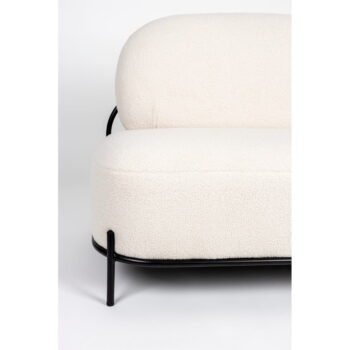 Krémová pohovka z textílie buklé 125 cm Polly – White Label - Image 6