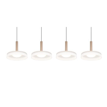 LED stmievateľné závesné svietidlo v čierno-bielo-zlatej farbe so skleneným tienidlom Celeste – Trio - Image 3