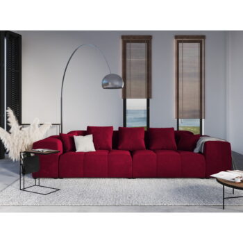 Červený zamatový vankúš k modulárnej pohovke Rome Velvet - Cosmopolitan Design - Image 3