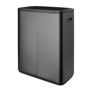 Tmavosivý dotykový oceľový odpadkový kôš na triedený odpad 60 l Bo Touch Bin – Brabantia - Image 4