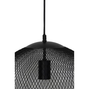 Matne čierne závesné svietidlo s kovovým tienidlom ø 50 cm Reilley – Light & Living - Image 5