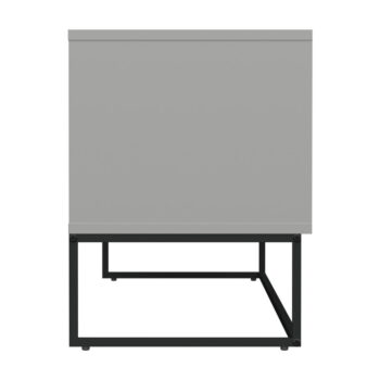 Biely dvojdverový TV stolík s kovovými nohami v čiernej farbe Tenzo Lipp, šírka 118 cm – Obrázok 6