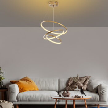 LED závesné svietidlo v zlatej farbe ø 50 cm Simit – Opviq lights - Image 4