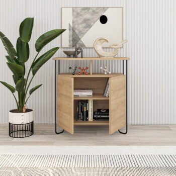 Skrinka v dekore duba v prírodnej farbe 80x80 cm Dilly – Marckeric – Obrázok 6