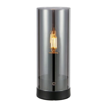 Čierna stolová lampa so skleneným tienidlom (výška  23 cm) Post – Markslöjd