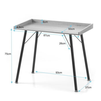 Pracovný stôl s doskou v dekore orechového dreva 50x90 cm Fey – Homede - Image 9