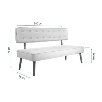 Modrá lavica Westwood – Balcab Home – Obrázok 6