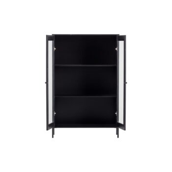 Čierna vitrína z borovicového dreva 100x155 cm Xam – WOOOD - Image 3