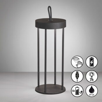 Čierna LED stolová lampa (výška  36 cm) Kante – Fischer & Honsel – Obrázok 3