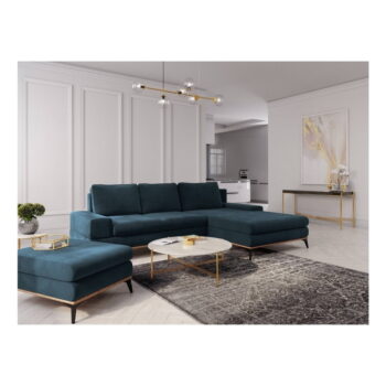 Petrolejovomodrá rozkladacia rohová pohovka Windsor & Co Sofas Planet, pravý roh – Obrázok 5