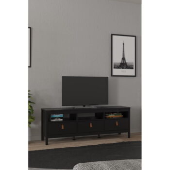 Čierny TV stolík 151x54 cm Madrid – Tvilum - Image 3