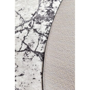 Čierno-biela kúpeľňová predložka Foutastic Marble Circle, ø 100 cm - Image 3